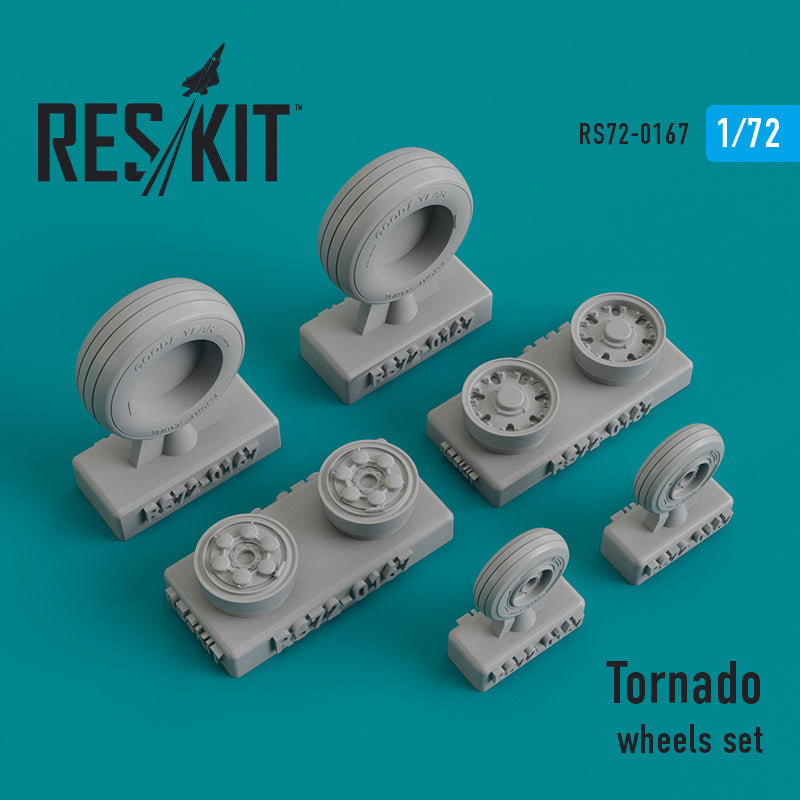 Panavia Tornado wheels set (designed to be used with Airfix, Hasegawa, Italeri and Revell kits) (ResKit sold out May 2026) [GR.4. GR.1B	GR.4/4a F.3 GR.1/1A GR.I/IDS ECR ADV IDS/ECR]
