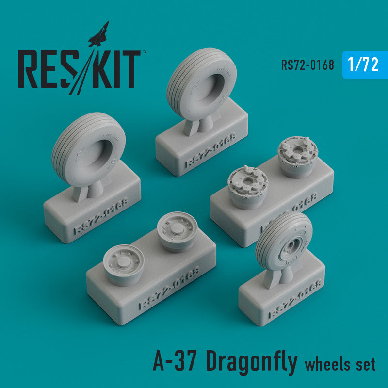 Cessna A-37A/A-37B Dragonfly wheels set (designed to be used with Academy and Hasegawa kits) (ResKit sold out May 2026)