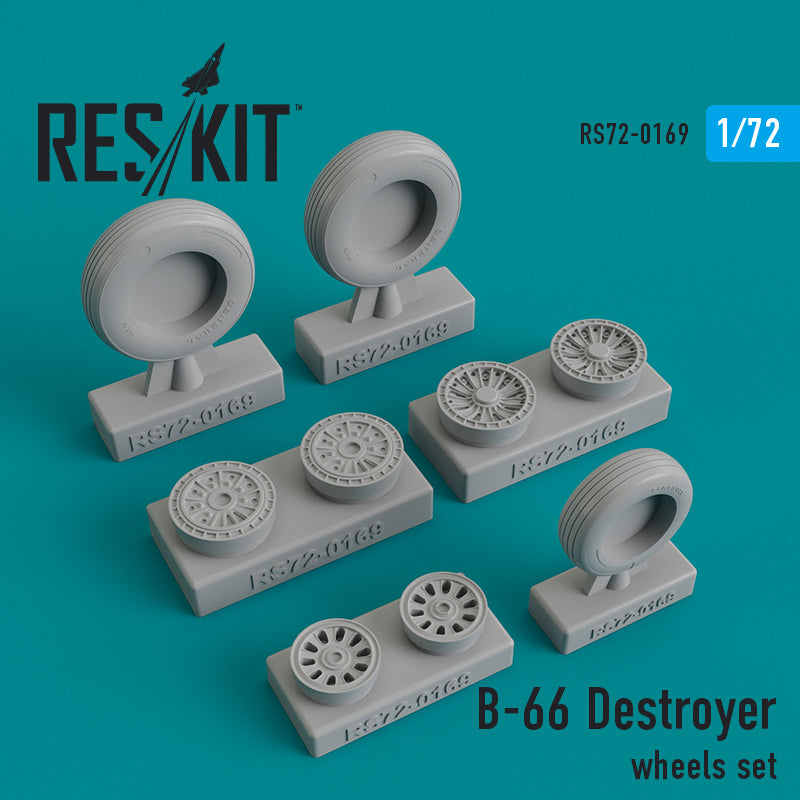 Douglas B-66 Destroyer wheels set (designed to be used with Italeri kits) (ResKit sold out May 2026) [B-66B EB-66 RB-66B]