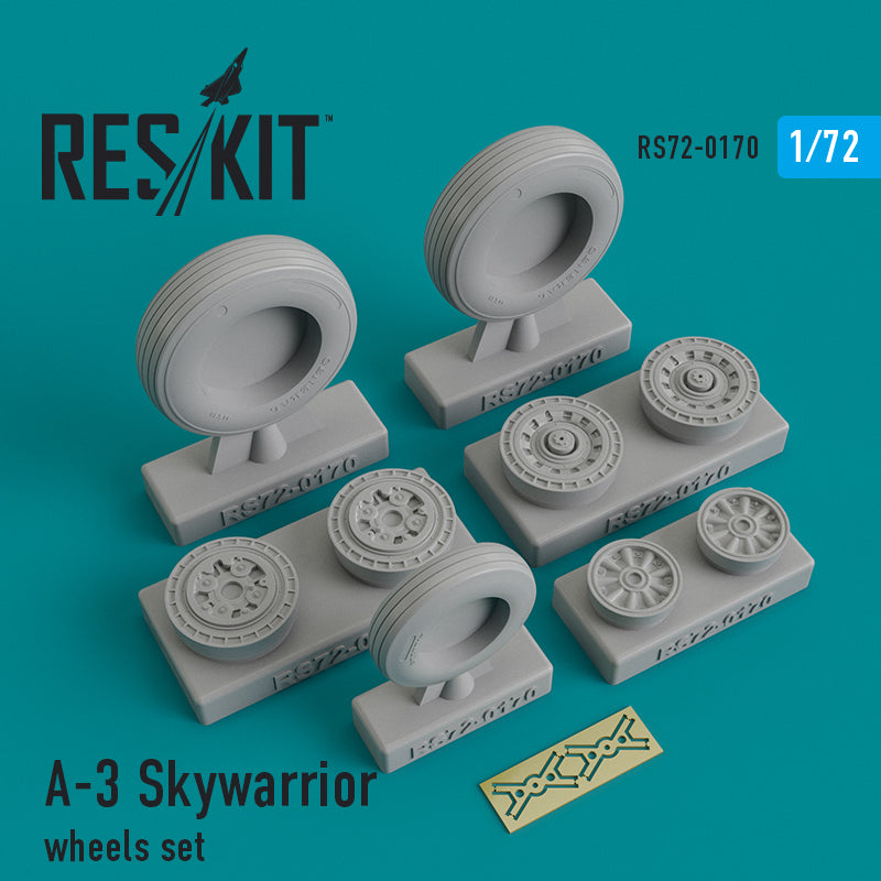 Douglas A-3 Skywarrior wheels set (designed to be used with Hasegawa kits) (ResKit sold out May 2026) [ KA-3B EKA-3B EA-3B]