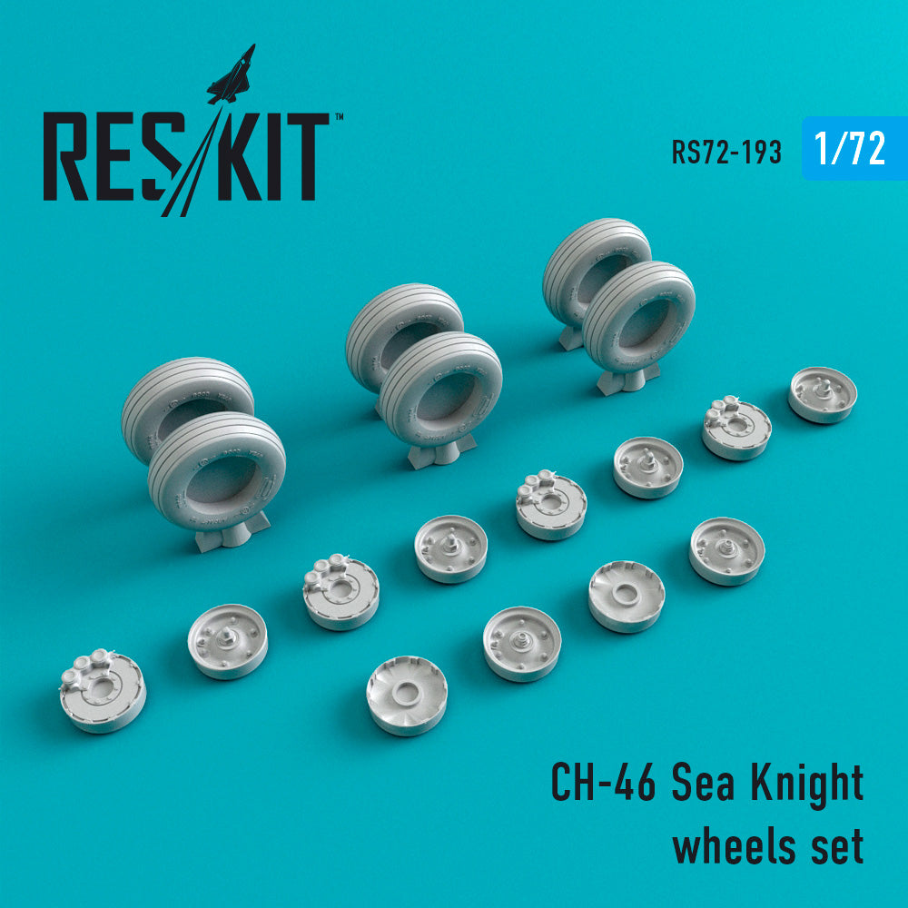 Boeing CH-46 Sea Knight wheels set (designed to be used with Fujimi and Hobby Boss kits) (ResKit sold out May 2026) [CH-46D CH-46E CH-46F]
