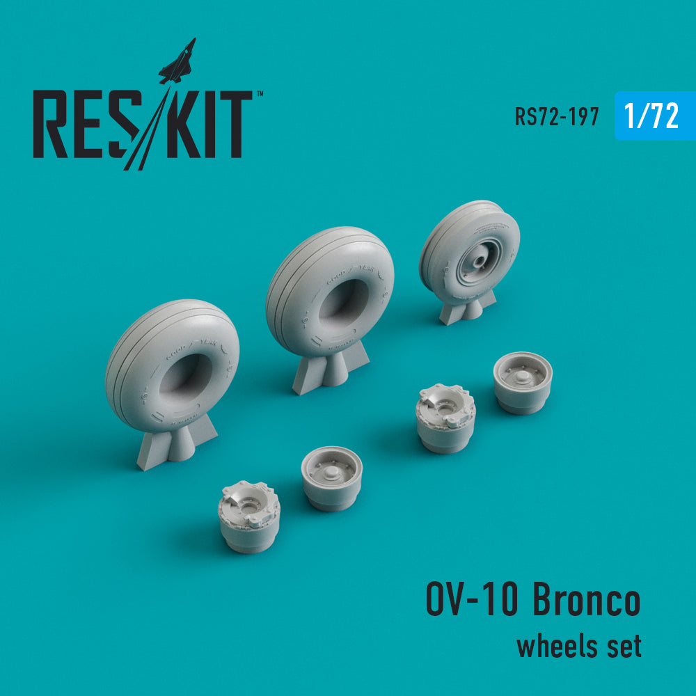 North-American/Rockwell OV-10A/C/OV-10D Bronco wheels set (designed to be used with Academy, Hasegawa and Revell kits) (ResKit sold out May 2026)