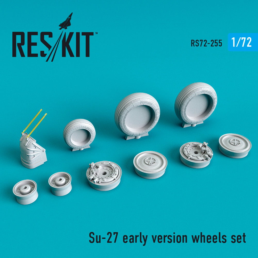 Sukhoi Su-27 wheels set early version (designed to be used with Hasegawa, Revell, Trumpeter and Zvezda kits) (Reskit sold out October 2025]