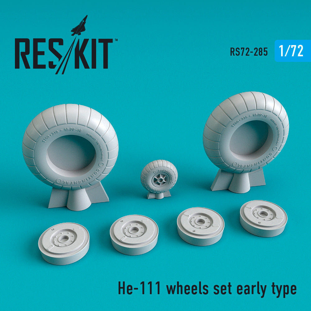 Heinkel He-111 wheels set early type (designed to be used with Roden kits) (ResKit sold out May 2026) [He-111A He-111B He-111C]