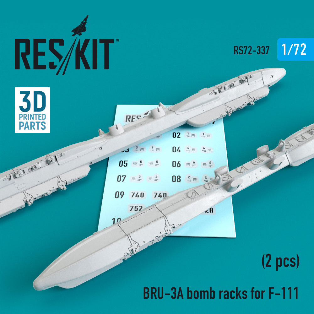 BRU-3A bomb racks for Aardvark (2 pcs) (designed to be used with Hasegawa kits) [General-Dynamics F-111A F-111C F-111D F-111E F-111F]