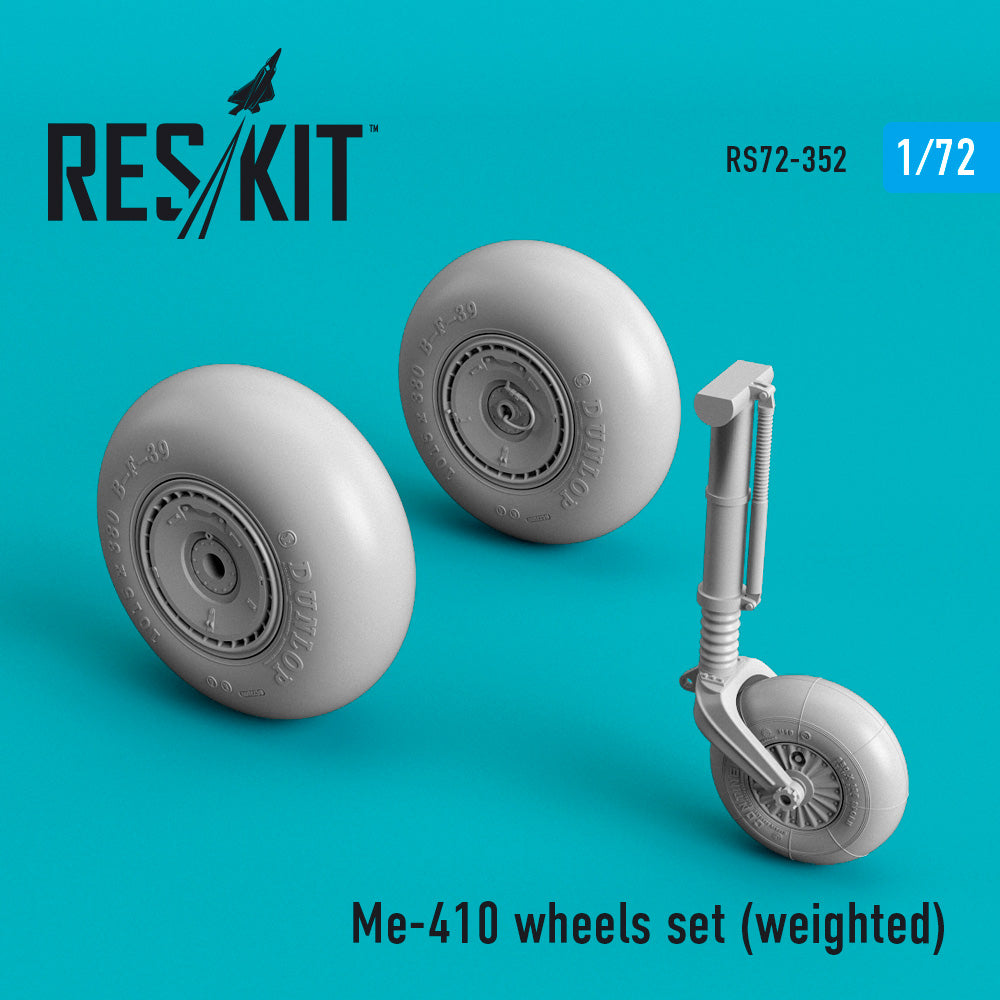 Messerschmitt Me-410 wheels set (bulged tyre/weighted effect) (ResKit sold out May 2026)  (designed to be used with Airfix, frog, Italeri, Lindberg and Revell kits) (ResKit sold out May 2026) [Messerschmitt Me-410A-1/U-2 & U]