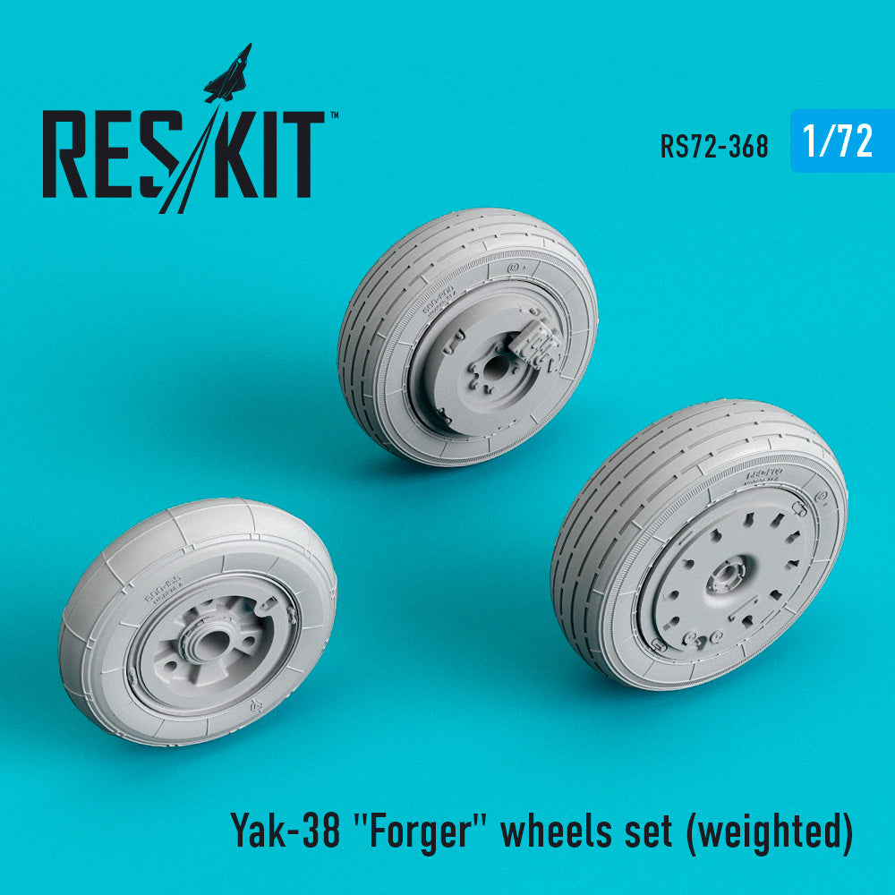 Yakovlev Yak-38 Forger wheels set (bulged tyre/weighted effect) (ResKit sold out February 2026)