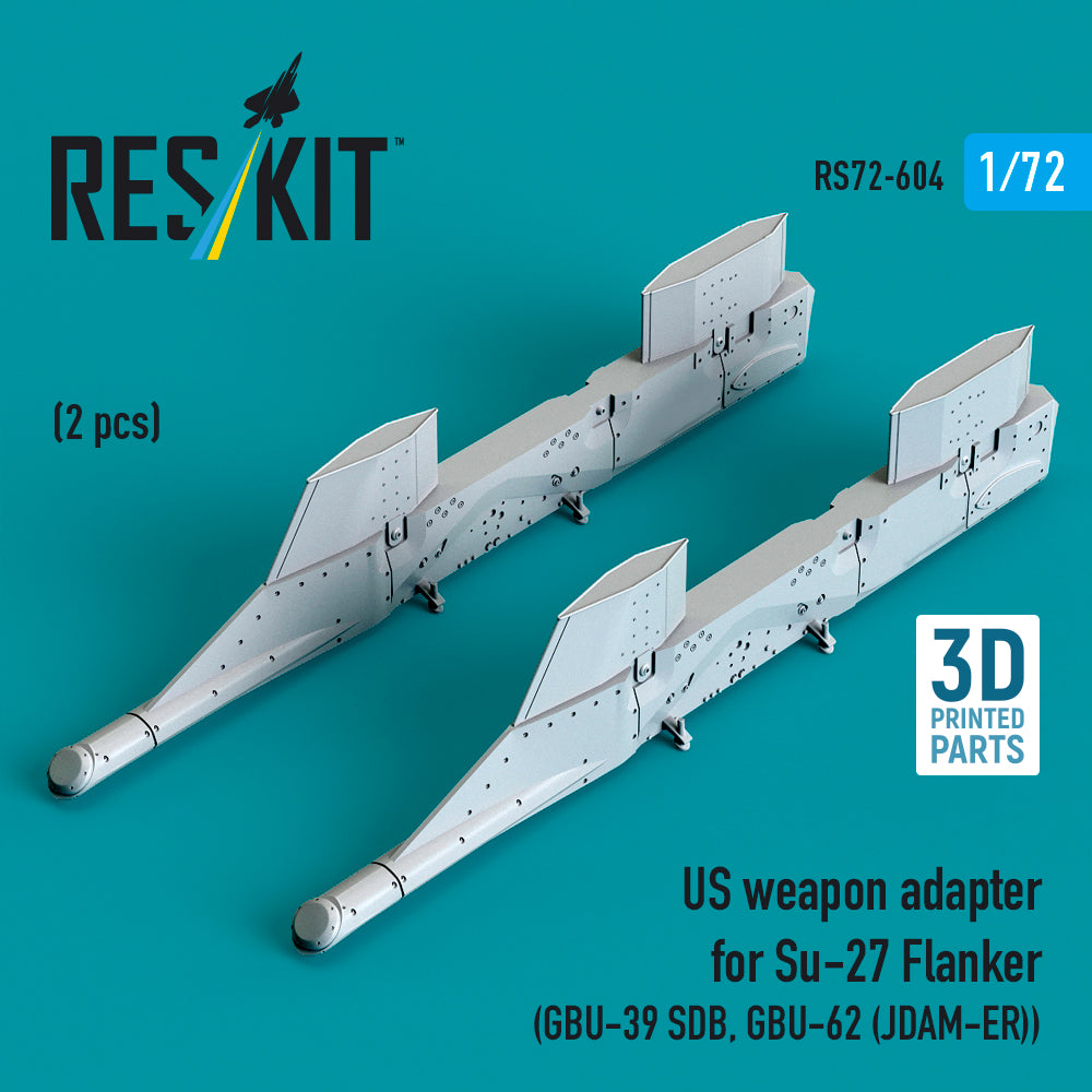 US weapon adapter for Sukhoi Su-27 Flanker (2 pcs) (GBU-39 SDB, GBU-62 (JDAM-ER)) (3D Printed)