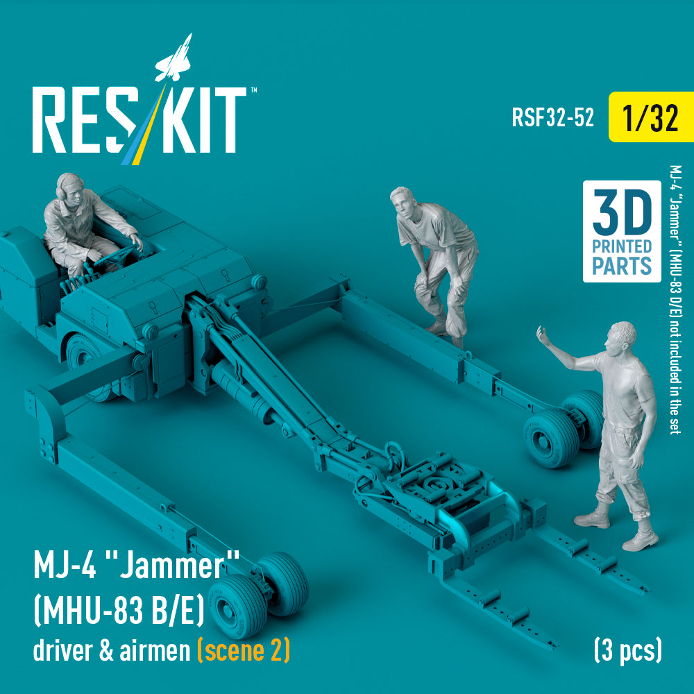 MJ-4 Jammer (MHU-83 B/E) driver & airmen (scene 2) (3 pcs) (3D-Printed)