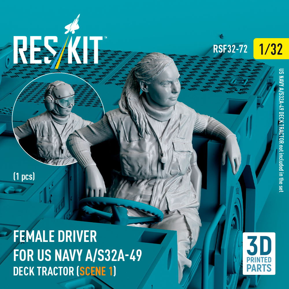 Female driver for US NAVY A/S32A-49 Deck Tractor (scene 1) (1 pcs) (3D-Printed)