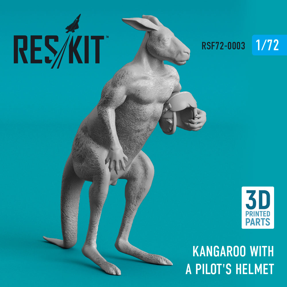 Kangaroo with a pilot's helmet (3D-Printed) Wingsy kit, Eduard kits, Hasegawa, Zvezda , Airfix, Academy, Fujimi, Hobby Boss (Reskit sold out October 2025]