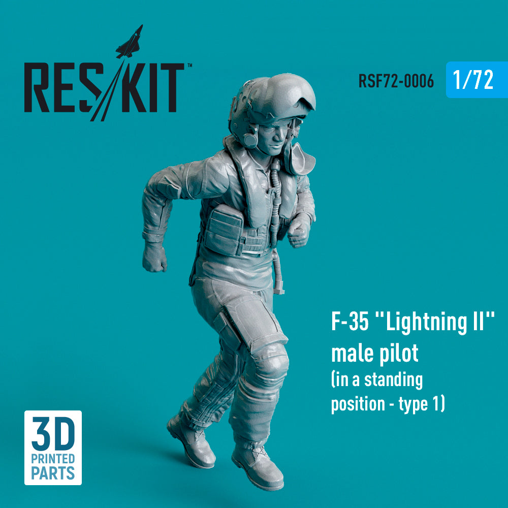 Lockheed-Martin F-35A Lightning II male pilot (in a standing position - type 1) (3D-Printed) (Reskit sold out October 2025]