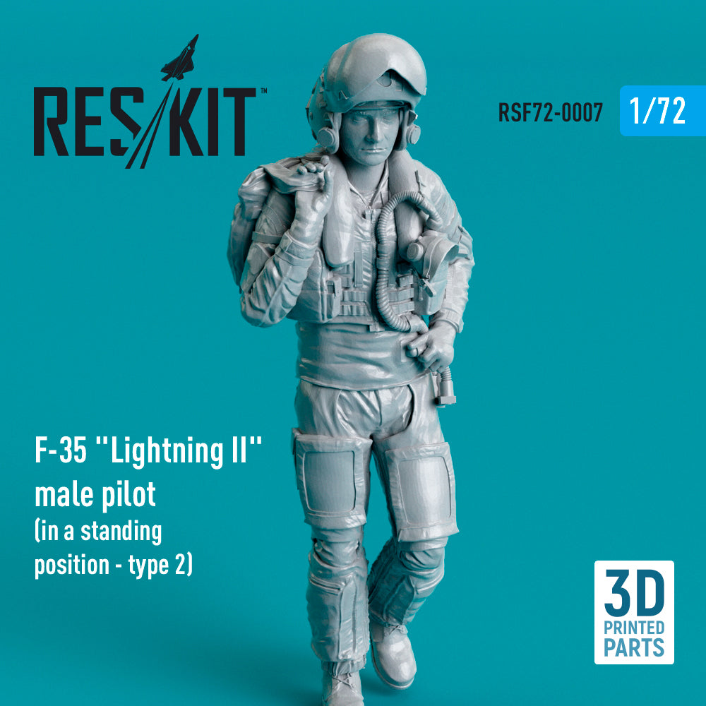 Lockheed-Martin F-35A Lightning II male pilot (in a standing position - type 2) (3D-Printed) (Reskit sold out October 2025]