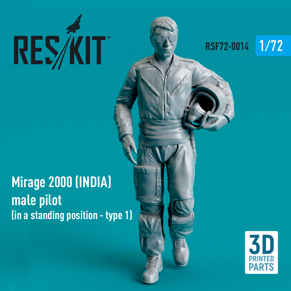 Dassault_Mirage 2000B/2000D/2000N (INDIA) male pilot (in a standing position - type 1) (3D-Printed) (Reskit sold out October 2025]