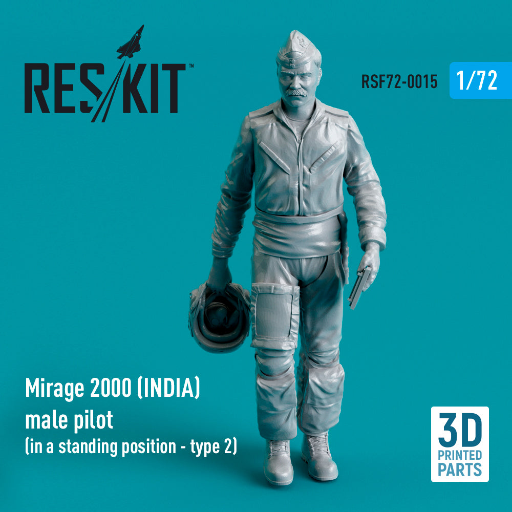 Dassault_Mirage 2000B/2000D/2000N (INDIA) male pilot (in a standing position - type 2) (3D-Printed) (Reskit sold out October 2025]