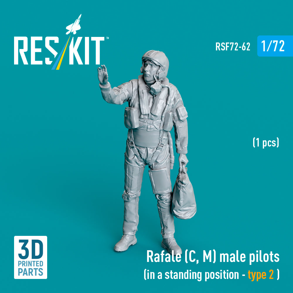 Dassault Rafale (C, M) male pilot (in a standing position - type 2) (1 pcs) (3D-Printed)