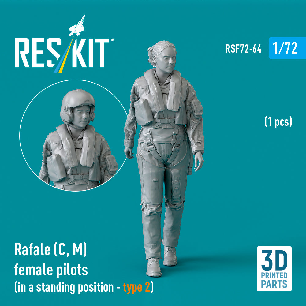 Dassault Rafale (C, M) female pilot (in a standing position - type 2) (1 pcs) (3D-Printed)