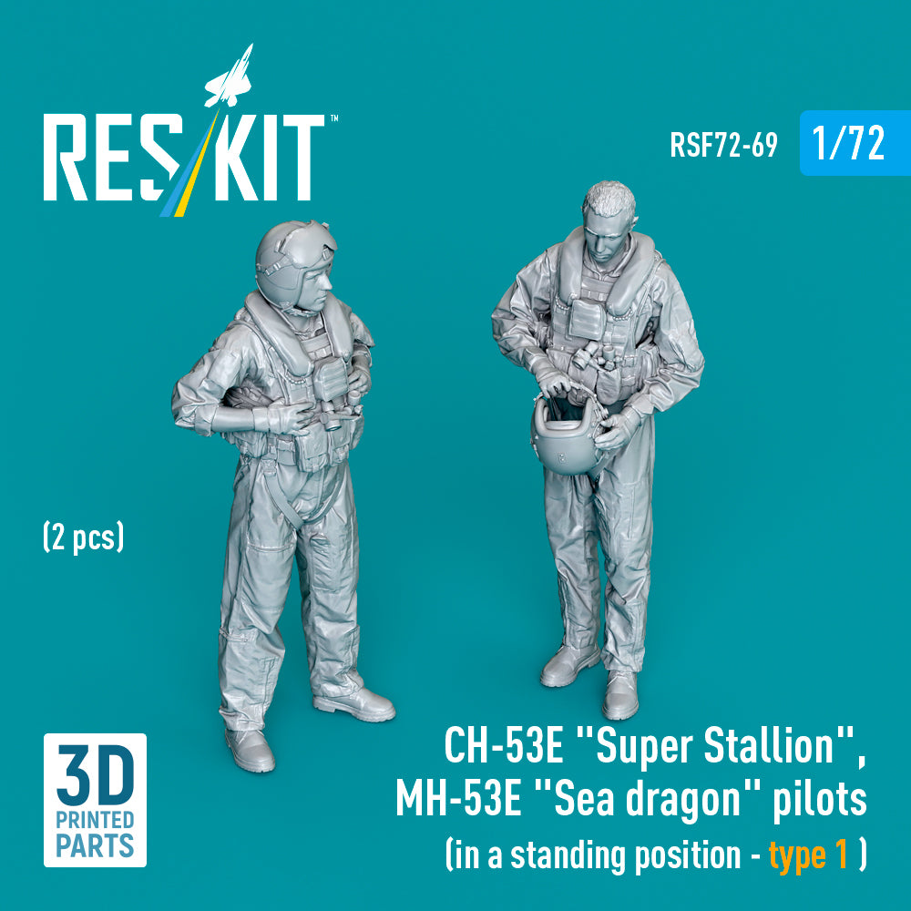 Sikorsky CH-53E Super Stallion , MH-53E Sea dragon pilots (in a standing position - type 1) (2 pcs) (3D-Printed)