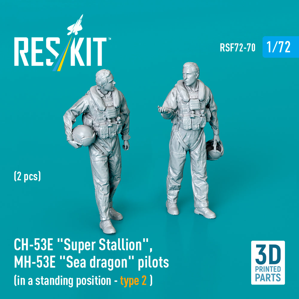 Sikorsky CH-53E Super Stallion , MH-53E Sea dragon pilots (in a standing position - type 2) (2 pcs) (3D-Printed)