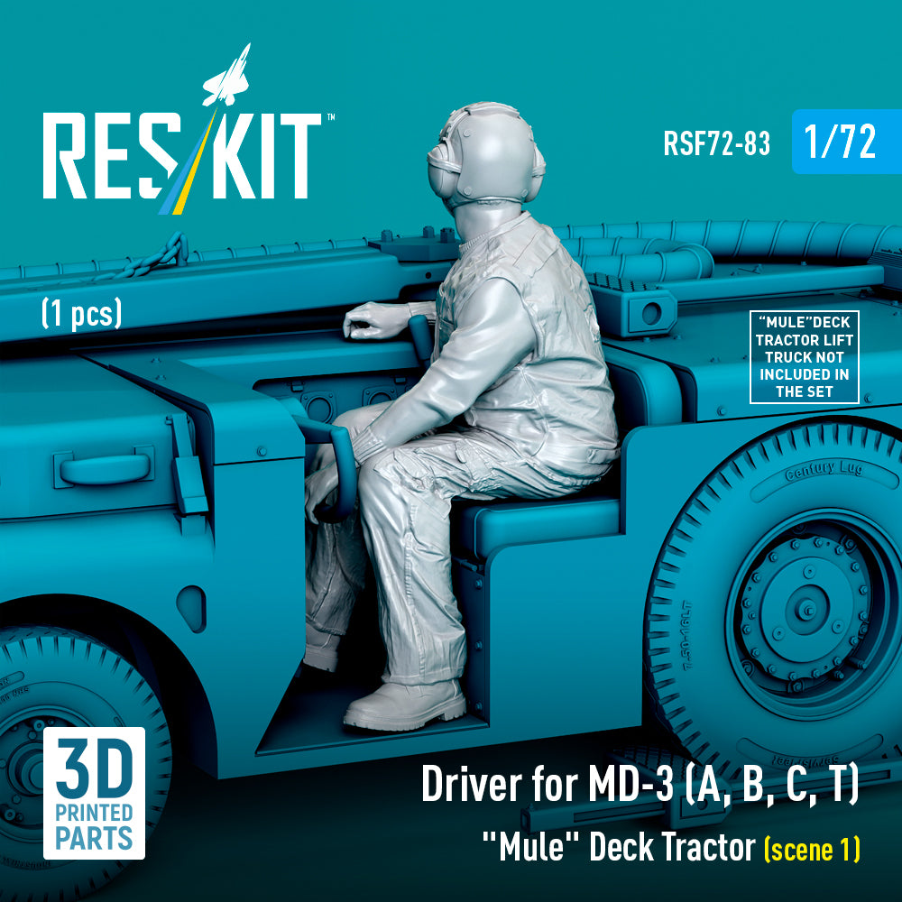 Driver for MD-3 'Mule' Deck Tractor (scene 1) (1 pcs) (designed to be used with Reskit kits) 3D-Printed [MD-3A, MD-3B, MD-3C, MD-3T]