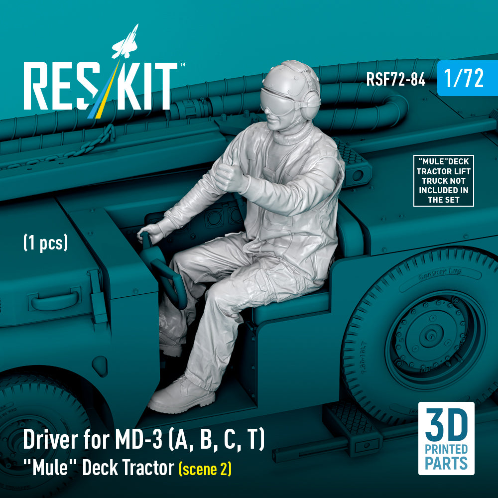 Driver for MD-3 'Mule' Deck Tractor (scene 2) (1 pcs) (designed to be used with Reskit kits) 3D-Printed [MD-3A, MD-3B, MD-3C, MD-3T]