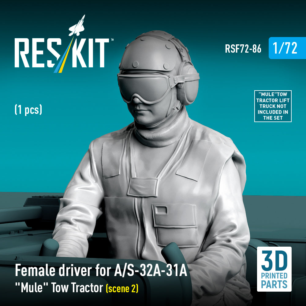 Female driver for A/S-32A-31A 'Mule' Tow Tractor (scene 2) (1 pcs) (3D Printed)