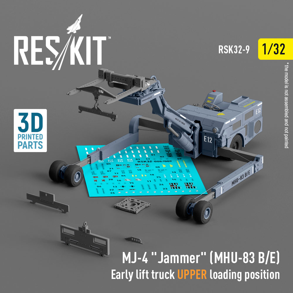 MJ-4 Jammer (MHU-83 B/E) Early lift truck UPPER loading position (3D-Printed model kit)