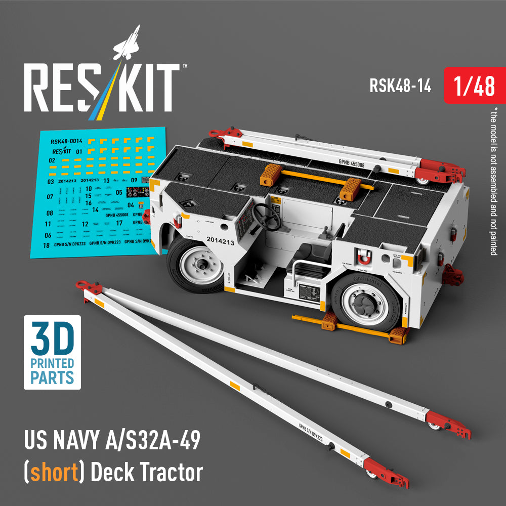 US NAVY A/S32A-49 (short) Deck Tractor (3D-Printed model kit)