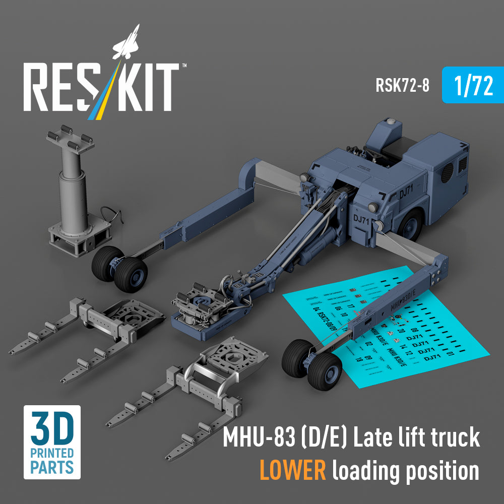 MHU-83 (D/E) Late lift truck LOWER loading position (3D-Printed model kit)