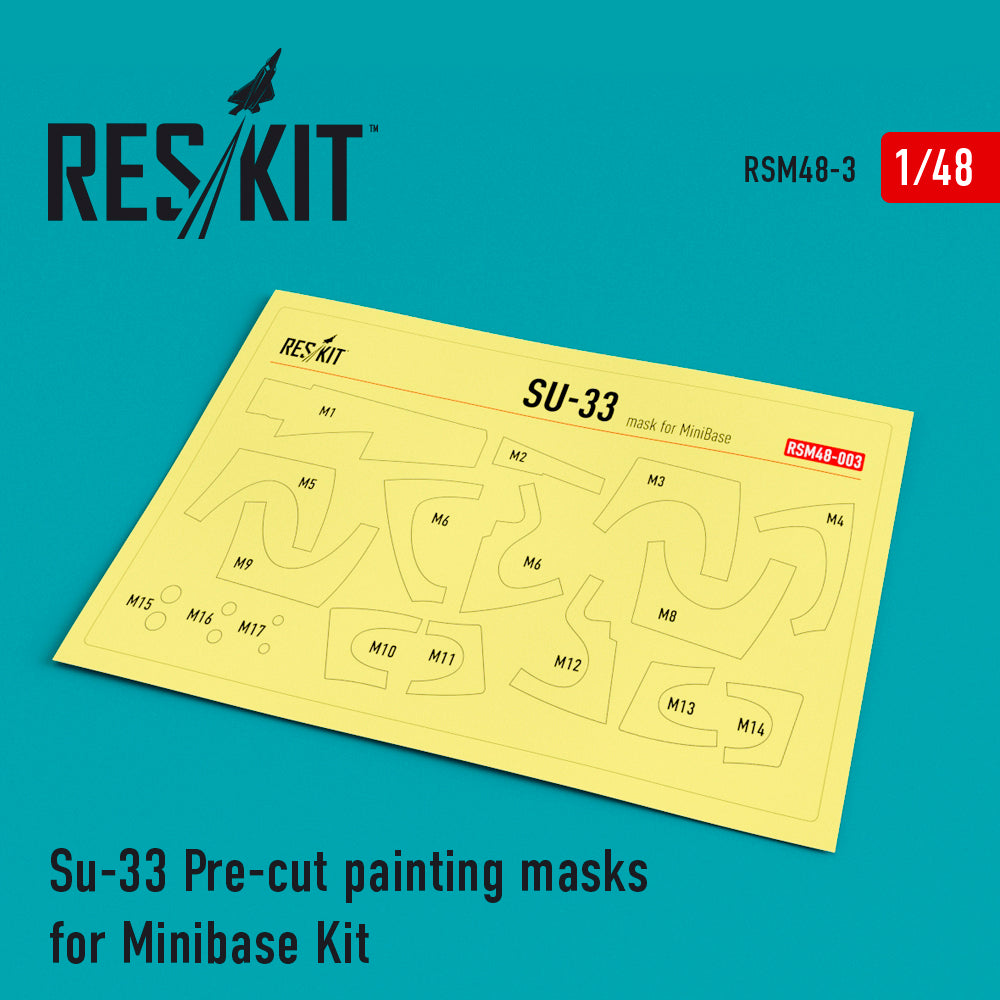 Sukhoi Su-33 Canopy Painting Masks (designed to be used with Minibase kits) (discontinued August 2023)