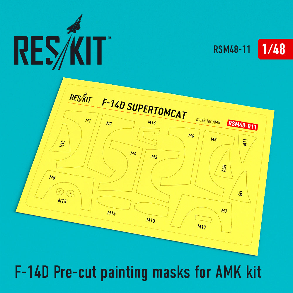 Grumman F-14D Tomcat Pre-cut painting masks (designed to be used with Avant Garde kits) (ResKit sold out February 2026)