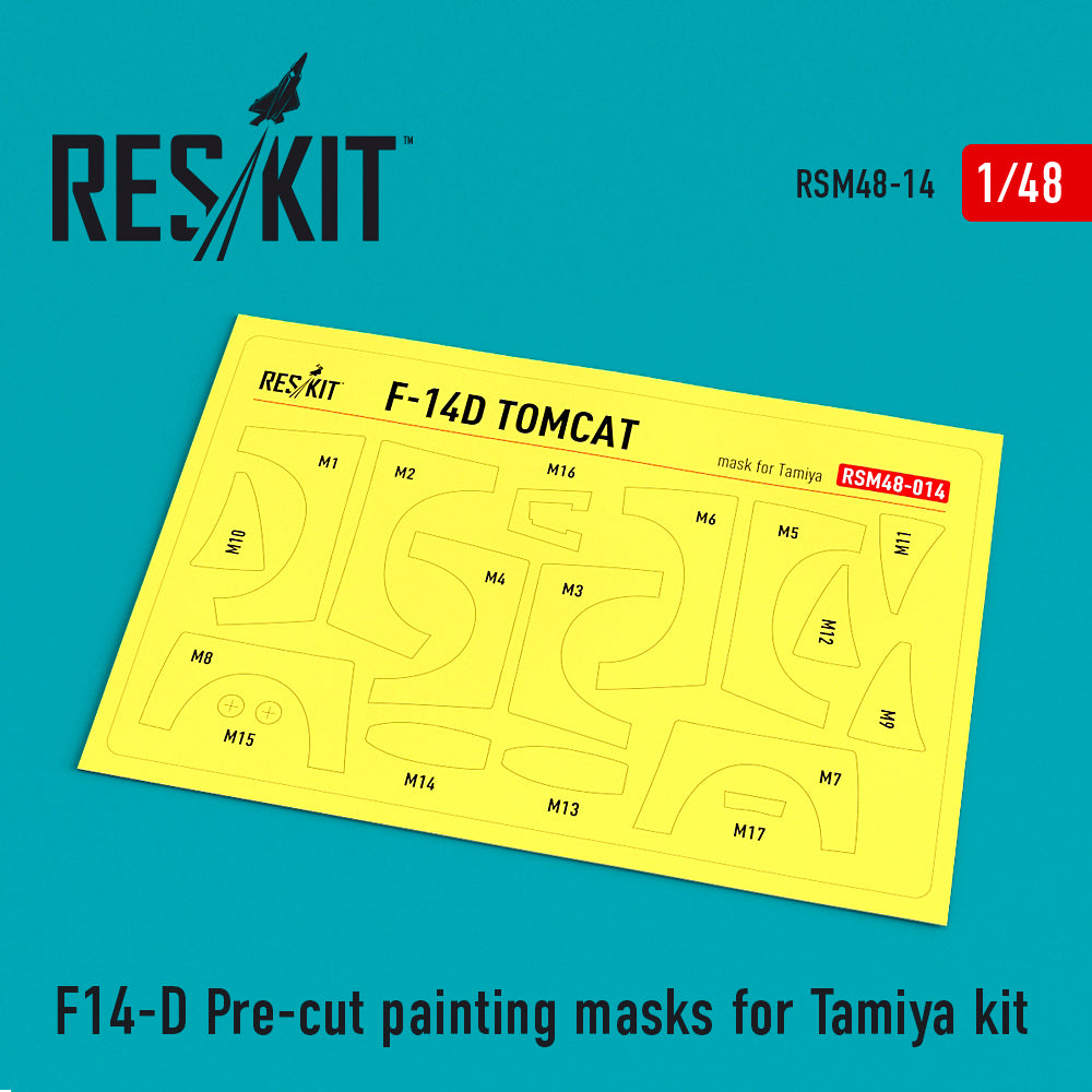 Grumman F-14D Tomcat Pre-cut painting masks (designed be used with Tamiya Kits)