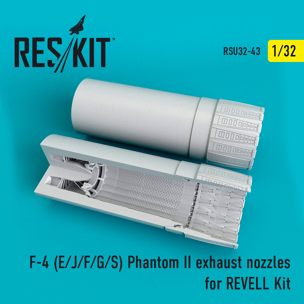 McDonnell F-4 (F-4E/F-4J/F-4F/F-4G/F-4S) Phantom II exhaust nozzles (designed to be used with Revell kits) WILL BE REPLACED BY A 3D-Printed SET IN THE NEAR FUTURE.