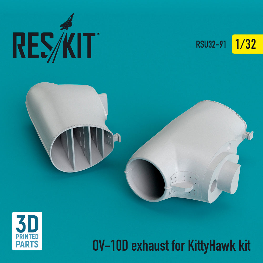 North-American/Rockwell OV-10D exhaust(designed to be used with Kitty Hawk Models Models and Zimi Model kits) 3D-Printed