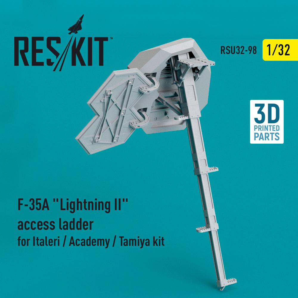 Lockheed-Martin F-35A Lightning II access ladder (designed to be used with Academy, Italeri and Tamiya kits) (3D-Printed)