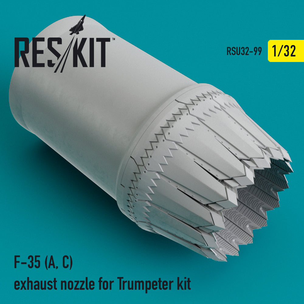 Lockheed-Martin F-35A/F-35C exhaust nozzle (designed to be used with Trumpeter kits)(Reskit sold out July 2025)