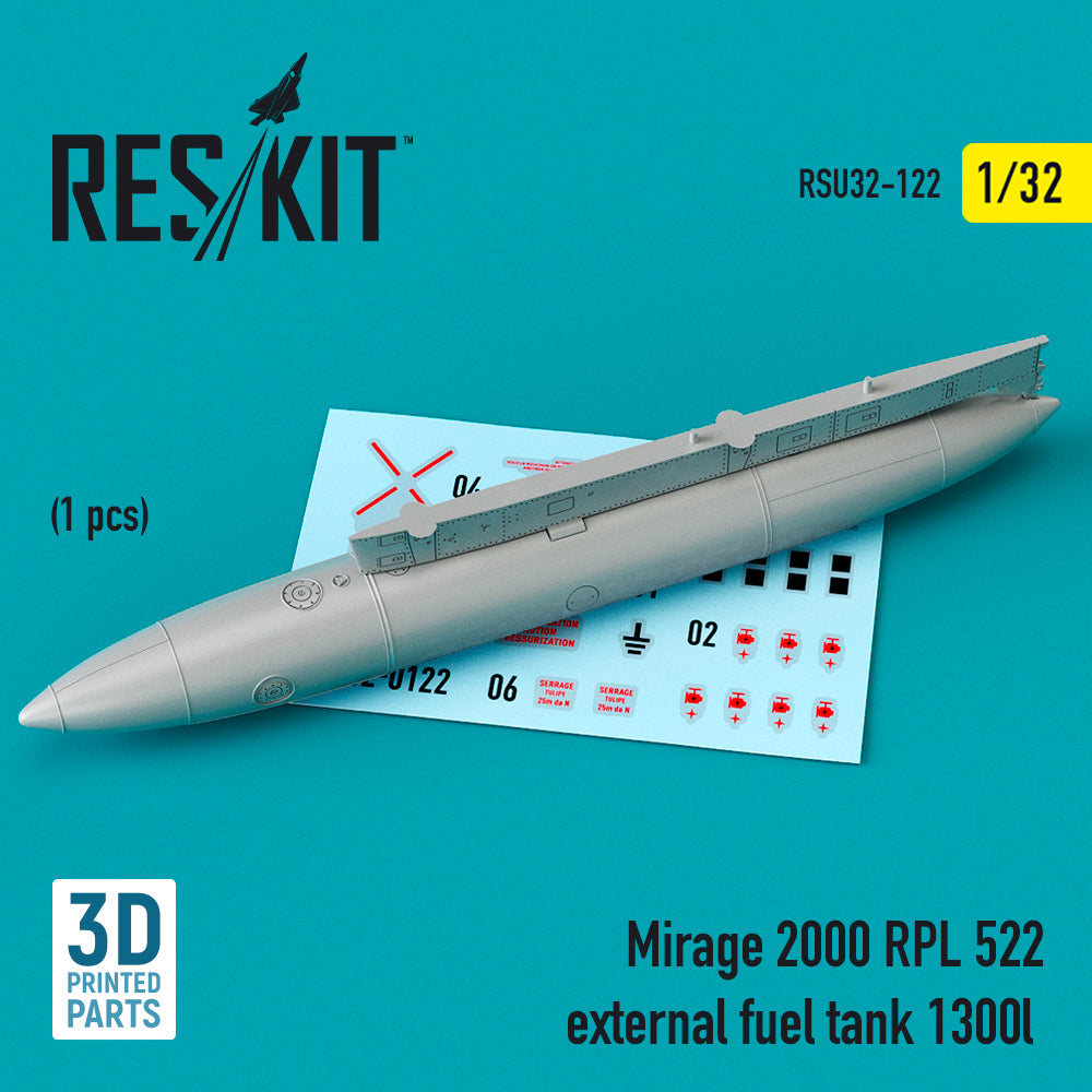 Dassault_Mirage 2000 RPL 522 external fuel tank 1300lt 3D-Printed)