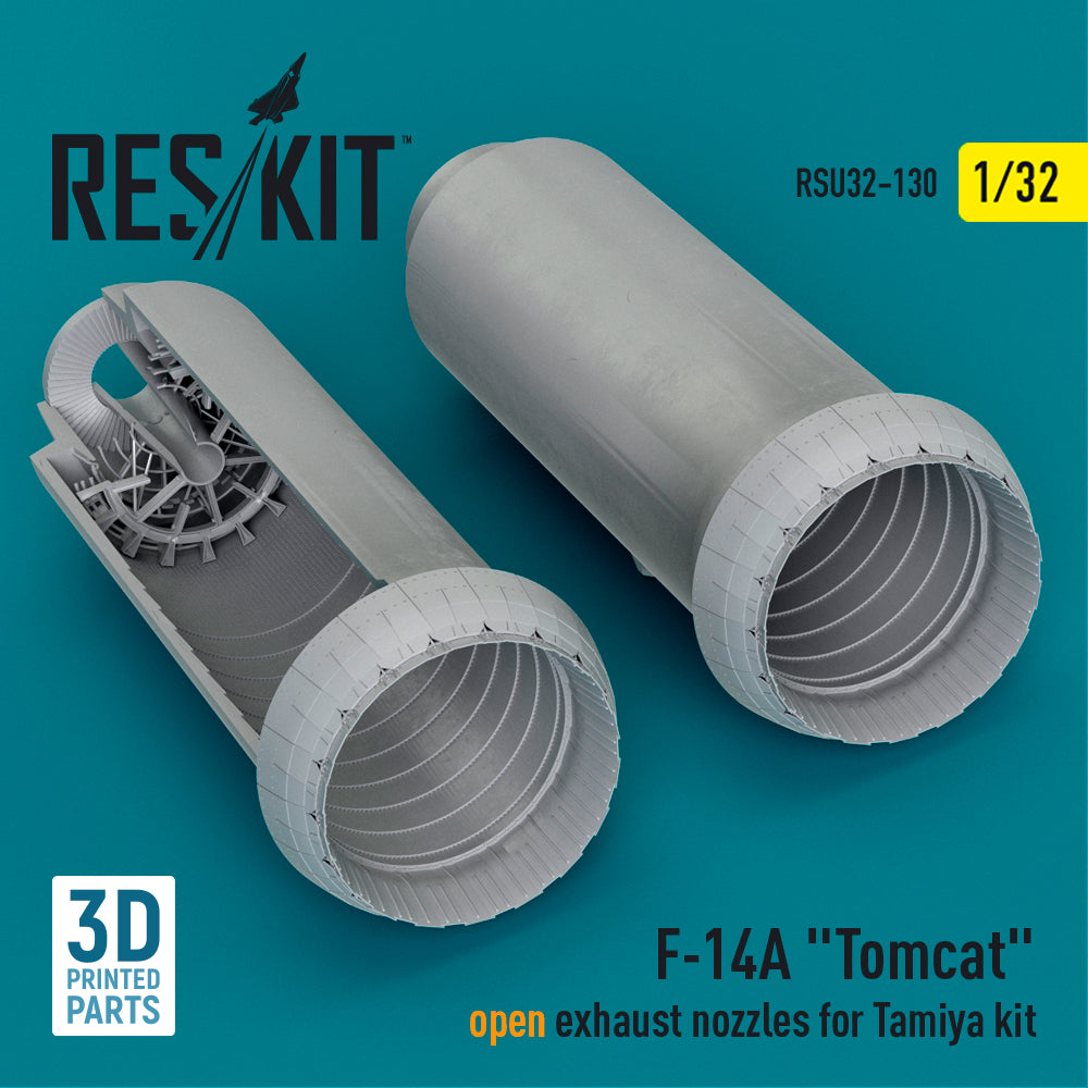 Grumman F-14A Tomcat open exhaust nozzles (designed to be used with Tamiya kits) (3D-Printed) (ResKit sold out February 2026)