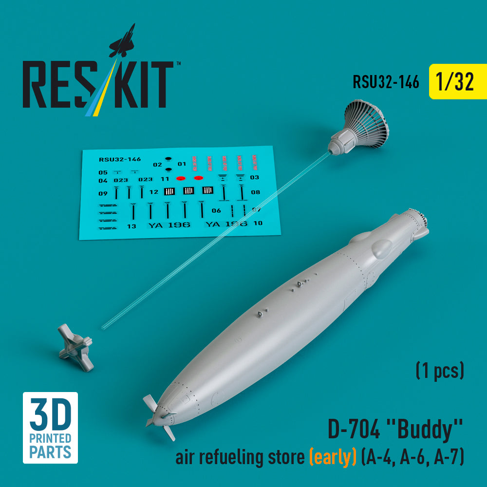 D-704 Buddy air refueling store (early) (1 pcs) (Douglas A-4, A-6, LTV A-7B/A-7D/A-7E Corsair ) (3D-Printed)