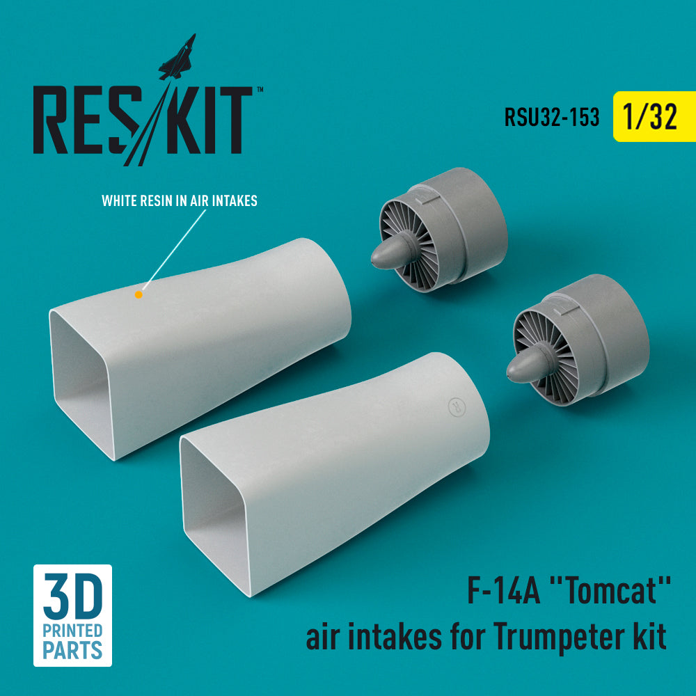 Grumman F-14A Tomcat air intakes(designed to be used with Trumpeter kits) (3D-Printed)
