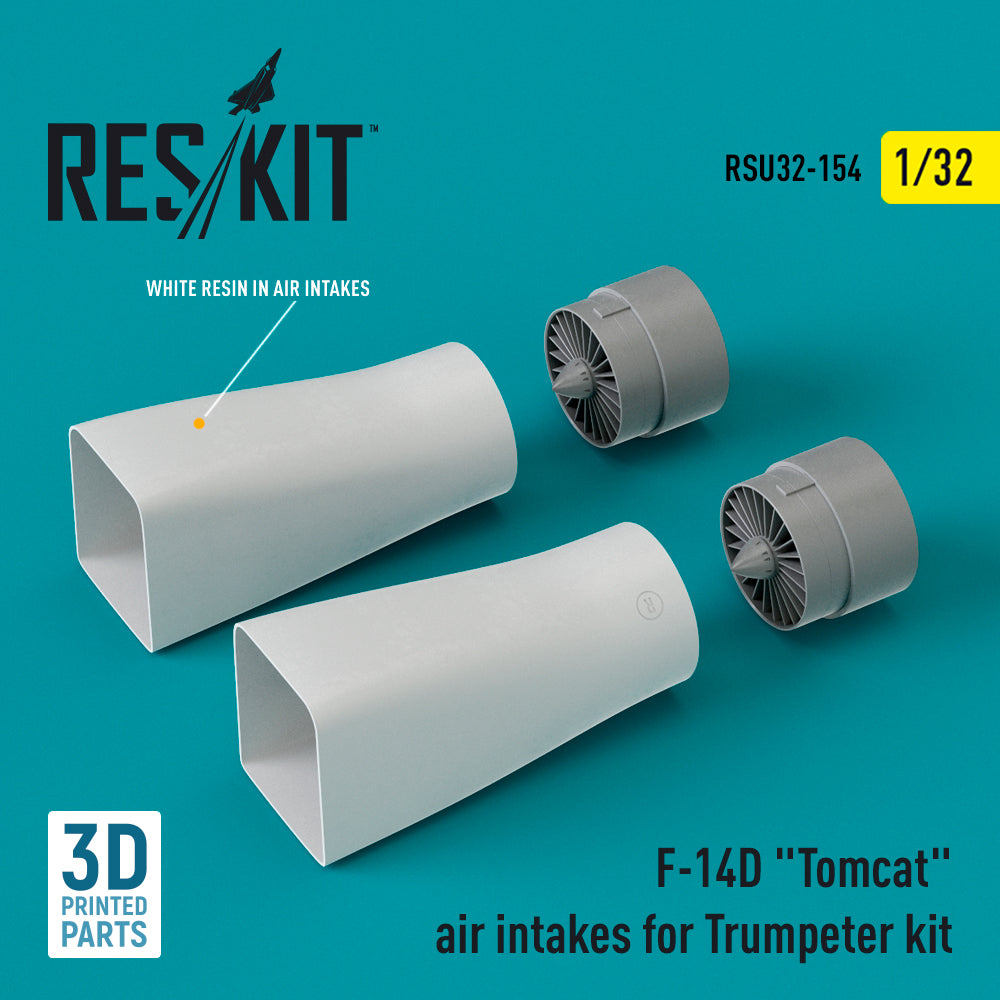 Grumman F-14D Tomcat air intakes(designed to be used with Trumpeter kits) (3D-Printed)