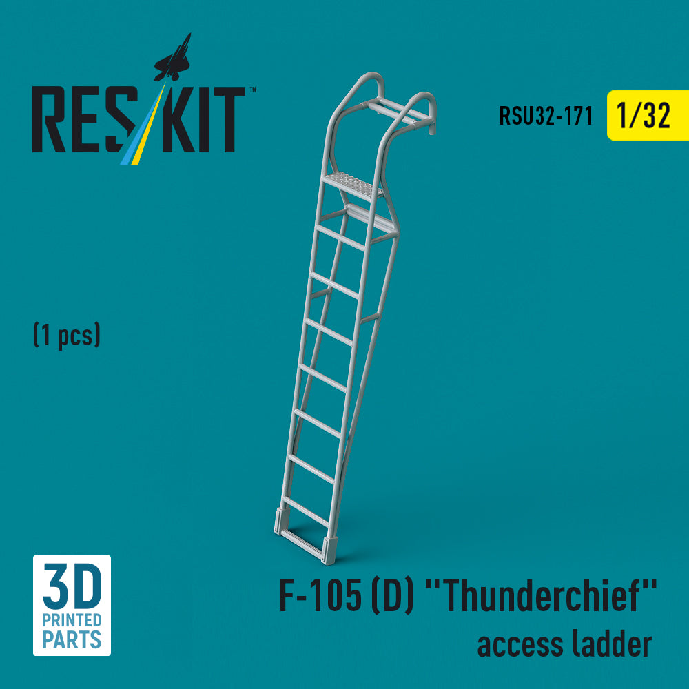 Republic F-105D/F-105G Thunderchief access ladder (1 pcs) (3D-Printed) (designed to be used with Trumpeter kits)