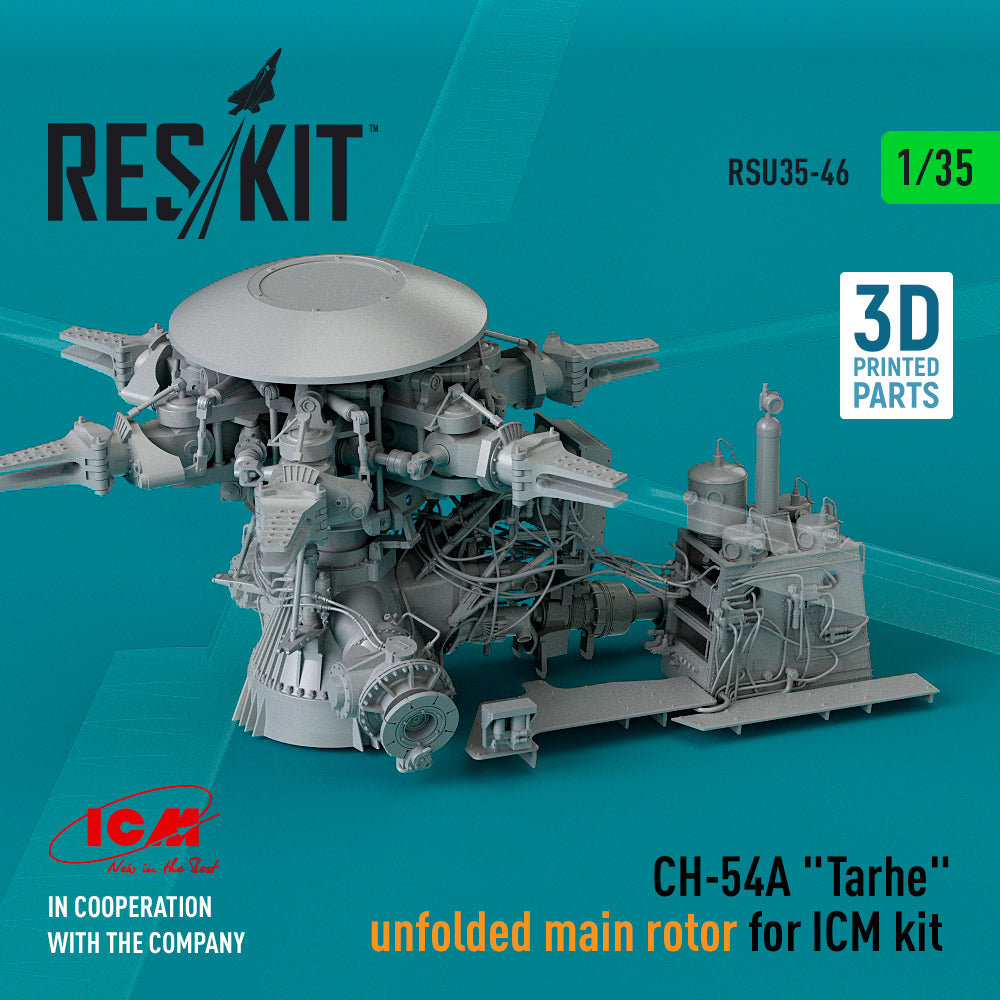 Sikorsky CH-54A Tarhe un-folded main rotor (designed to be used with ICM UA UK kits) (3D-Printed)