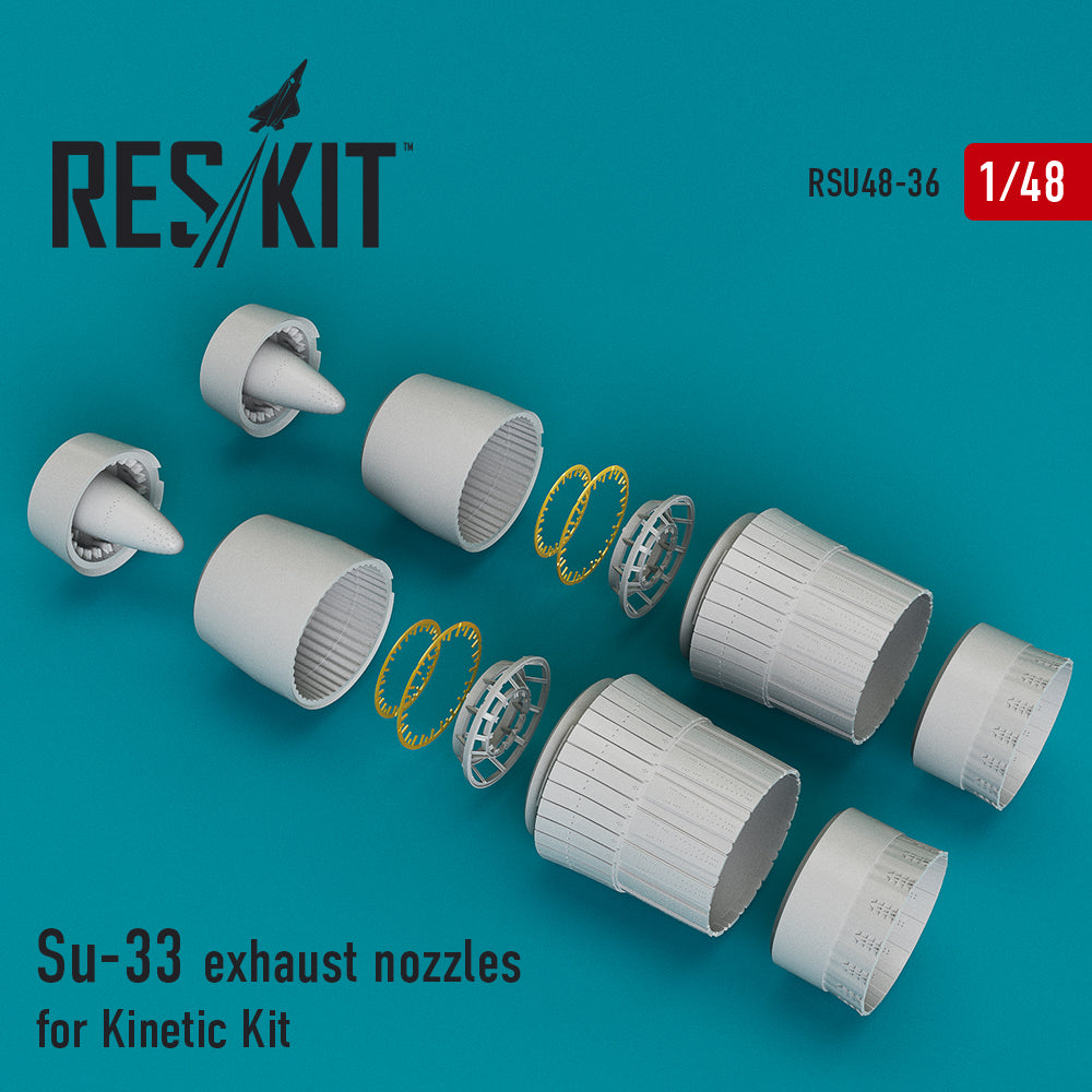 Sukhoi Su-33 exhaust nozzles (designed to be used with Kinetic Model kits) (discontinued August 2023)