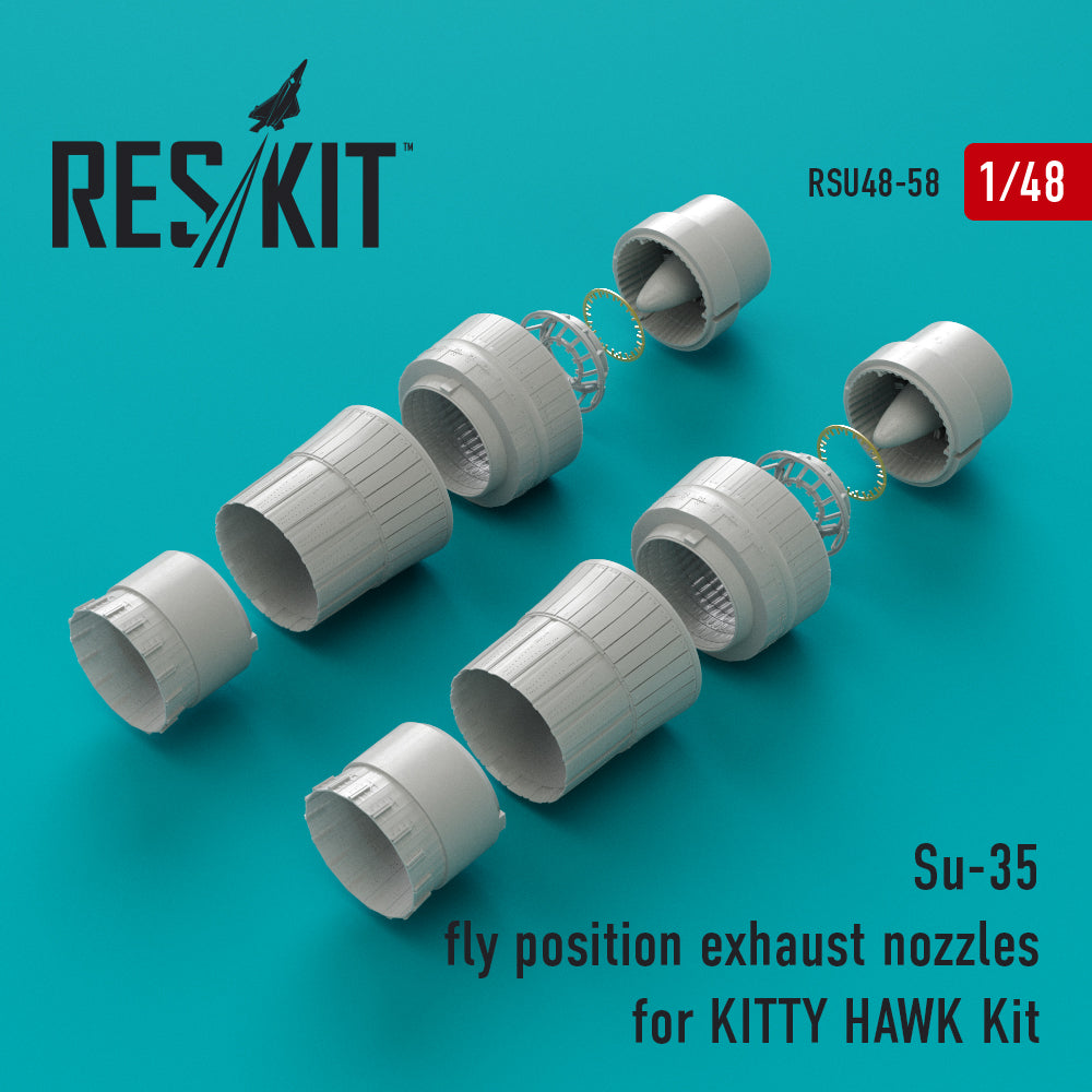 Sukhoi Su-35 flying position exhaust nozzles(designed to be used with Kitty Hawk Models Models and Zimi Model kits) (discontinued August 2023)