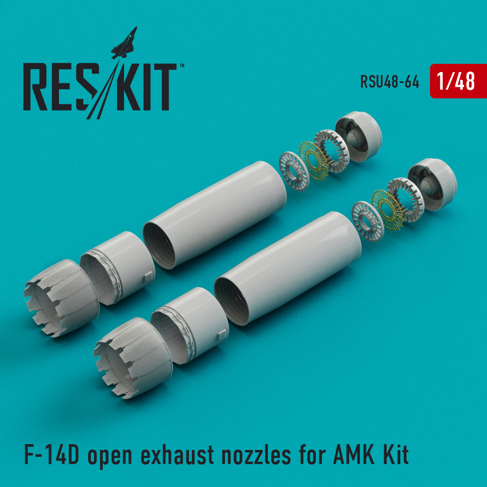 Grumman F-14D Tomcat open exhaust nozzles (designed to be used with Avant Garde kits)(Reskit sold out July 2025)