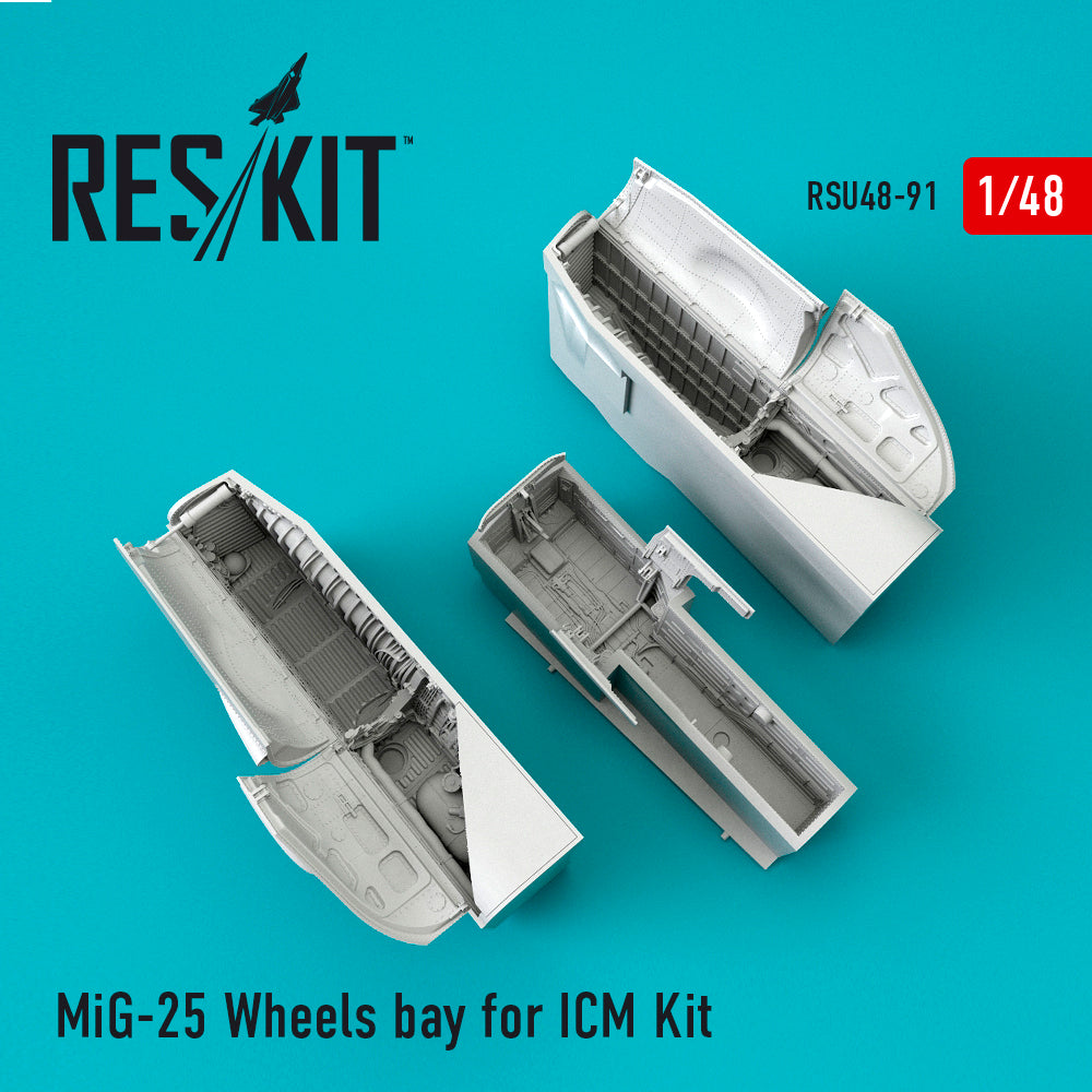 Mikoyan MiG-25 Wheels bay (designed to be used with ICM UA UK kits)[MiG-25RBT MiG-25RB MiG-25PD MiG-25RBF MiG-25BM](Reskit sold out July 2025)