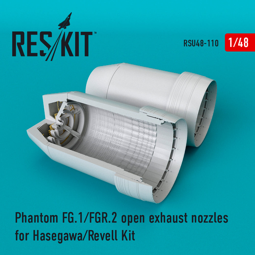McDonnell-Douglas FG.1/FGR.2 Phantom II open exhaust nozzles (designed to be used with Hasegawa and Revell kits)
