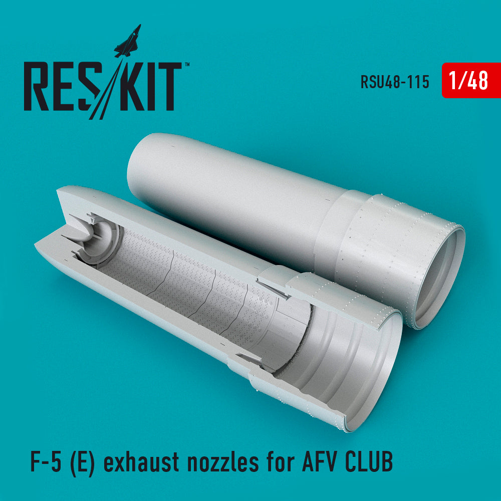 Northrop F-5E Tiger II exhaust nozzles (designed to be used with AFV Club kits)