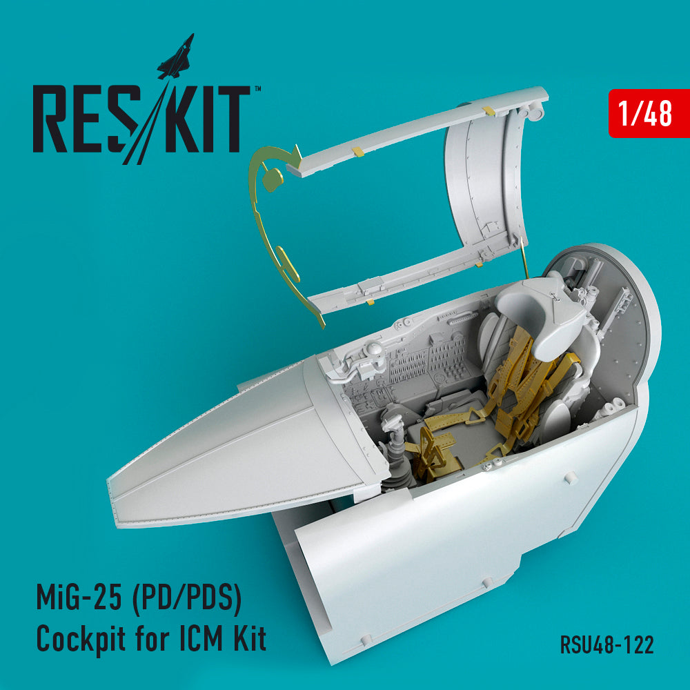 Mikoyan MiG-25PD/MiG-25PDS) Cockpit (designed to be used with ICM UA UK kits)(Reskit sold out July 2025)
